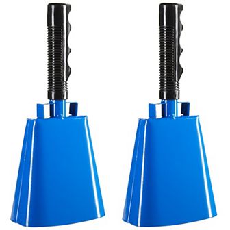 2 pc Red Cowbell with Handle Noise Maker Football Game Sporting Event Cow Bell