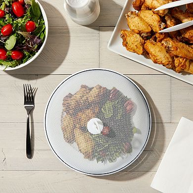 4x Metal Plate Serving Covers Mesh Food Tent For Outdoor, Picnic