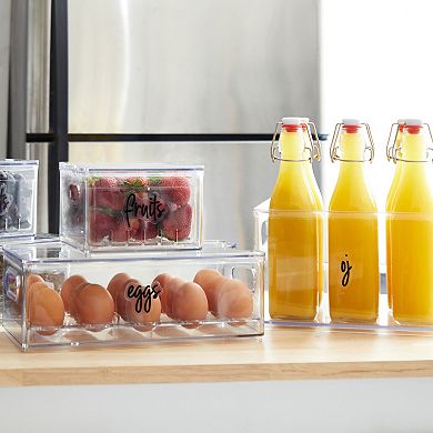 18 Piece Black Label Holders Removable Metal Clips for Pantry Storage 3.5x2.5"