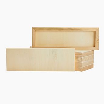 6 Pack Unfinished Wood Canvas Boards For Crafts, Panels For Painting (4 X 12 in