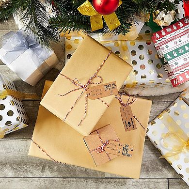 200 Christmas Gift Tags With String Attached For Gift Bag Present Exchange Party