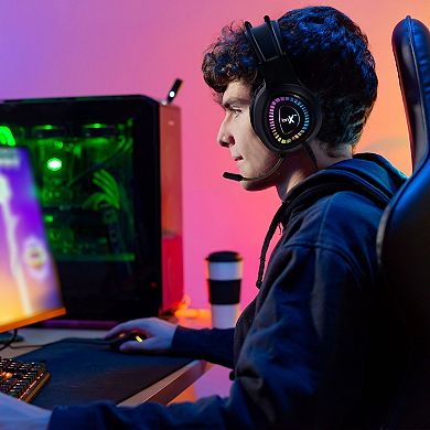 Wired Gaming Headphones With Microphone, Over The Ear 3.5mm Headphones With Rgb