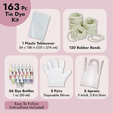 26-color Tie Dye Kit, Fabric Dye For Clothes, Diy Crafts For Adults, Kids
