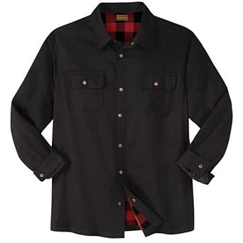 Boulder Creek by KingSize Men's Big & Tall Flannel-Lined Twill Shirt Jacket