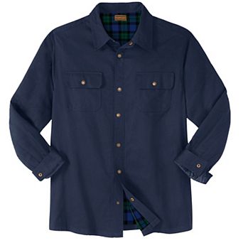 Boulder Creek by KingSize Men's Big & Tall Flannel-Lined Twill Shirt Jacket