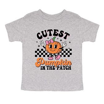 Cutest Pumpkin Checkered Youth Short Sleeve Graphic Tee