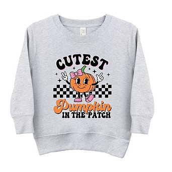 Cutest Pumpkin Checkered Toddler Graphic Sweatshirt