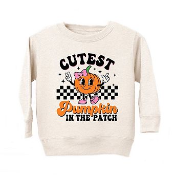 Cutest Pumpkin Checkered Toddler Graphic Sweatshirt
