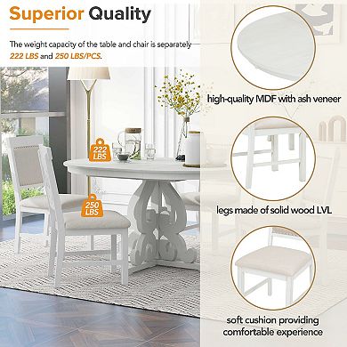 Merax 5-piece Retro Functional Dining Set