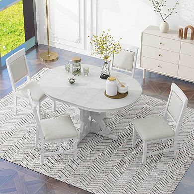 Merax 5-piece Retro Functional Dining Set
