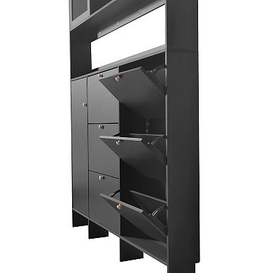 Merax Multifunctional Shoe Cabinet With Storage Shelf