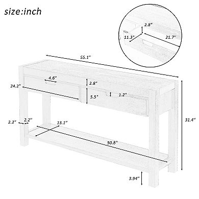 Merax Console Table Entryway Table For Hallway Living Room