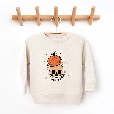 Trick Or Treat Skull Toddler Graphic Sweatshirt