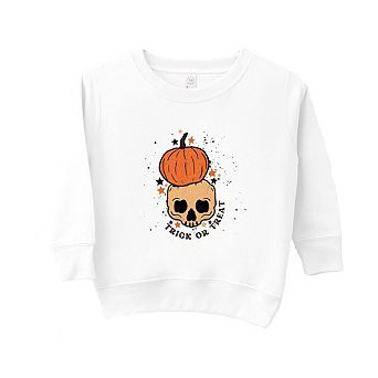 Trick Or Treat Skull Toddler Graphic Sweatshirt