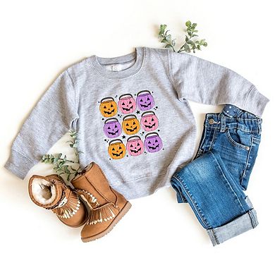 Halloween Candy Bucket Chart Toddler Graphic Sweatshirt