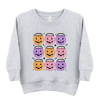 Halloween Candy Bucket Chart Toddler Graphic Sweatshirt