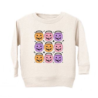 Halloween Candy Bucket Chart Toddler Graphic Sweatshirt