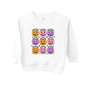 Halloween Candy Bucket Chart Toddler Graphic Sweatshirt