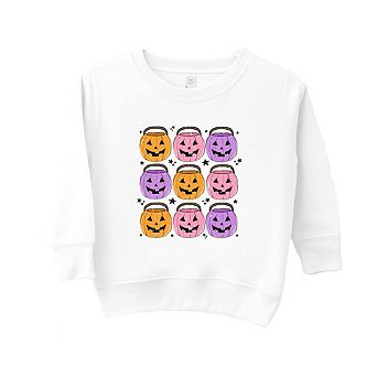 Halloween Candy Bucket Chart Toddler Graphic Sweatshirt