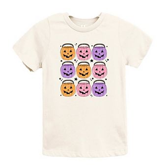 Halloween Candy Bucket Chart Toddler Short Sleeve Graphic Tee