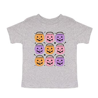 Halloween Candy Bucket Chart Toddler Short Sleeve Graphic Tee