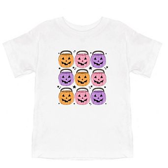 Halloween Candy Bucket Chart Toddler Short Sleeve Graphic Tee