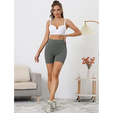 5 Packs Women's Mid-thigh Boxer Underwear Full Coverage Soft Stretch Boyshorts Panties