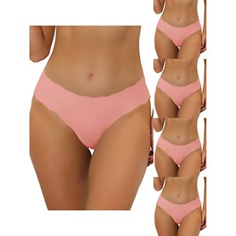5 Packs Traceless Panties For Women No Show Stretch Solid Underwear Invisible Brief