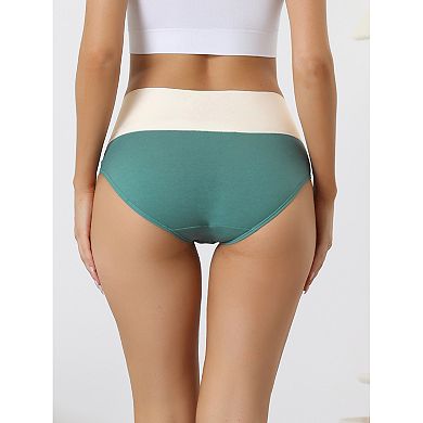 5 Packs High Waist Underwear For Women's Stretch Briefs Soft Underpants Tummy Control Panties