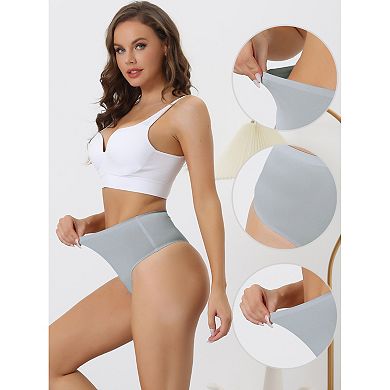 5 Packs Women's Hign Waist G-string Thongs, Tummy Control Stretch Panties, T-back Undepants