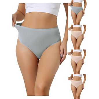 5 Packs Women's Hign Waist G-string Thongs, Tummy Control Stretch Panties, T-back Undepants