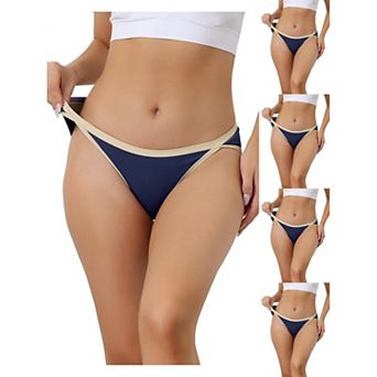 5 Packs Women's Underwear Low Waist Breathable Stretch Hipster Briefs