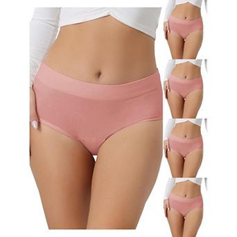 5 Packs Women's Breathable Underwear Cotton Comfortable Stretch 3 Layers High Waist Panties