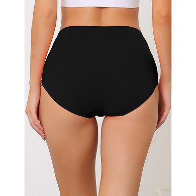 5 Packs Women's Cotton High Waist (available In Plus Size), Tummy Control Underwear