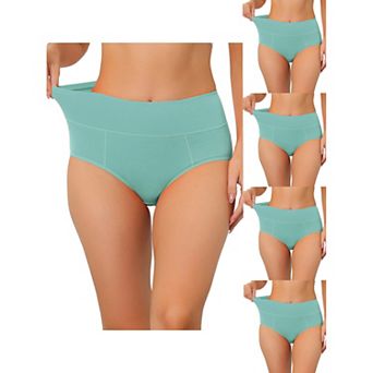 5 Packs Women's Cotton High Waist (available In Plus Size), Tummy Control Underwear