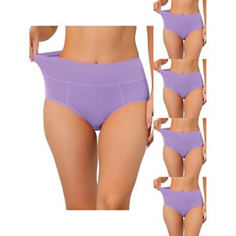 5 Packs Women's Cotton High Waist (available In Plus Size), Tummy Control Underwear