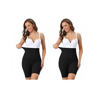 2 Packs Women's Tummy Control Knickers High Waisted Shapewear Shorts Underwear Slimming Pants