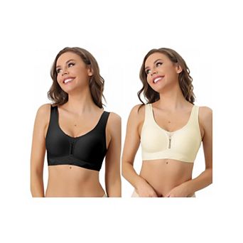2 Packs Women's Wirefree Sports Bra Lightly Breathable Workout Yoga Exercise Bralettes