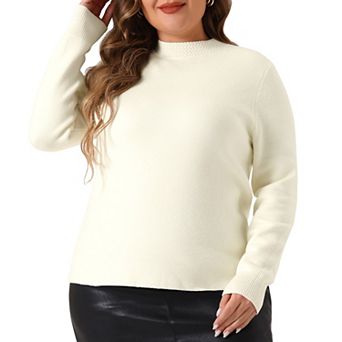 Plus Size Sweaters For Women Crewneck Long Sleeve Basic Casual Knit Pullover Tops
