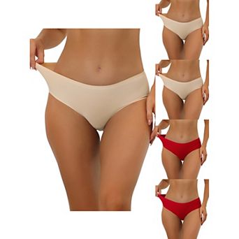 5 Packs Panties For Women Unlined Comfortable Underwear No Show Elastic Waist Brief