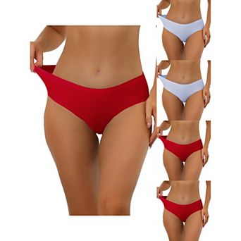 5 Packs Panties For Women Unlined Comfortable Underwear No Show Elastic Waist Brief