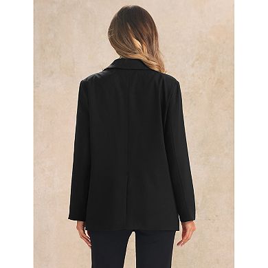 Casual Blazers For Women Open Front Long Sleeve Work Office Jackets Blazer Suit With 3 Pockets
