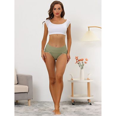 5 Packs Women's Hi-cut Ribbed High Waist Tummy Control Underwear, Available In Plus Size