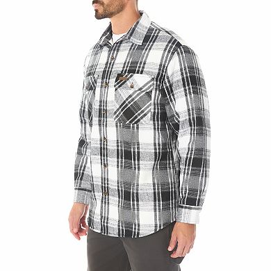 Men's Smith's Workwear Faux Sherpa Lined Flannel Shirt Jacket