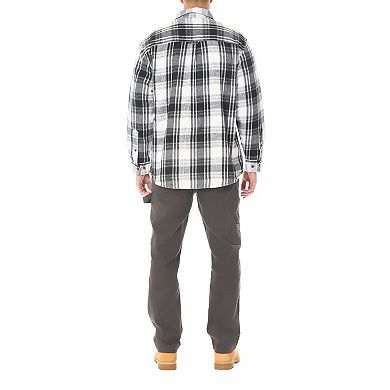 Men's Smith's Workwear Faux Sherpa Lined Flannel Shirt Jacket