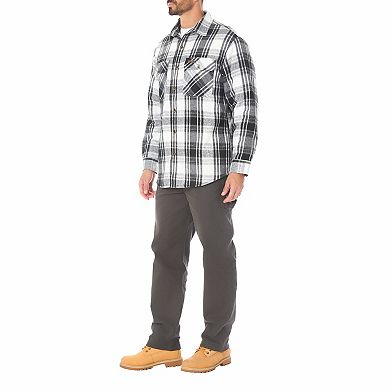Men's Smith's Workwear Faux Sherpa Lined Flannel Shirt Jacket