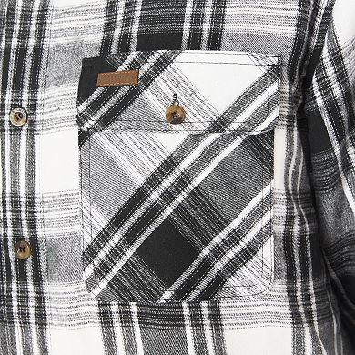 Men's Smith's Workwear Faux Sherpa Lined Flannel Shirt Jacket