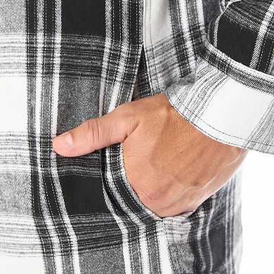 Men's Smith's Workwear Faux Sherpa Lined Flannel Shirt Jacket