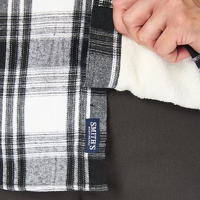 Men's Smith's Workwear Faux Sherpa Lined Flannel Shirt Jacket