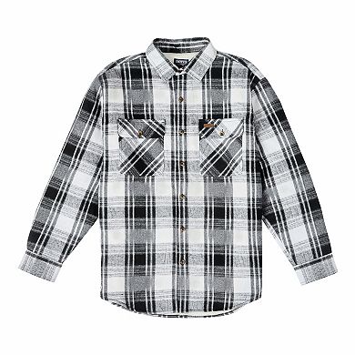 Men's Smith's Workwear Faux Sherpa Lined Flannel Shirt Jacket